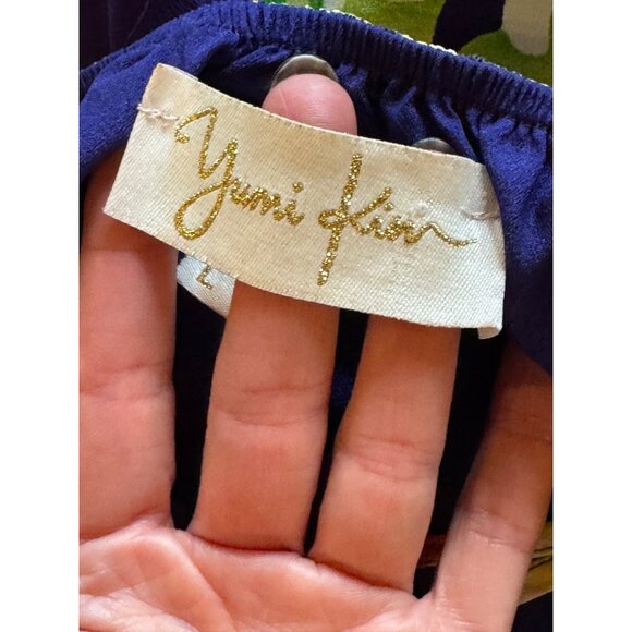 Yumi Kim Dress Women Large Silk Floral Summer Lovin Mulberry Orchard Lace Up - Picture 8 of 11